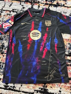 Nike Black and Gold Soccer Polo
